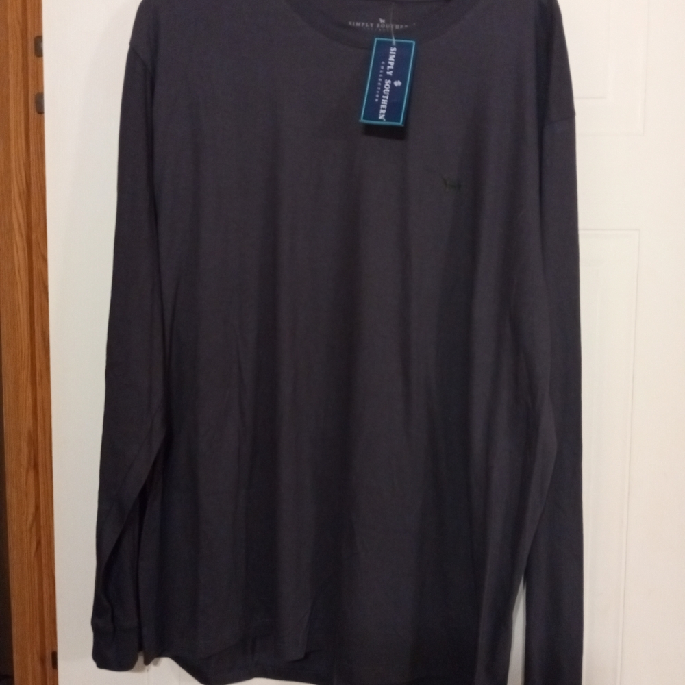 NWT Men's Gray Simply Southern Long Sleeve Shirt